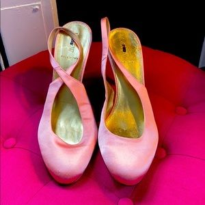 J. Crew Pink Satin Pumps